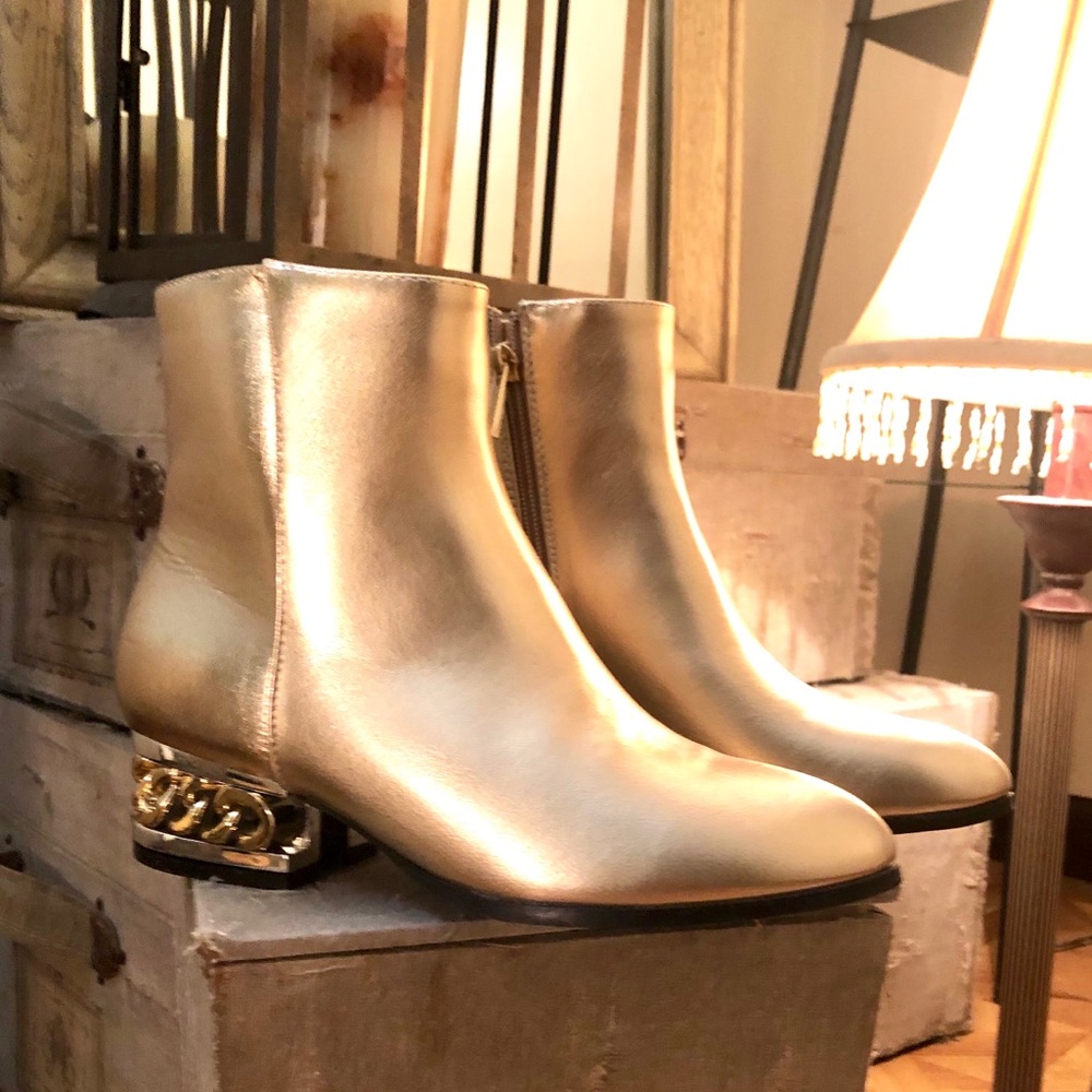 Metallic Gold Ankle boots
